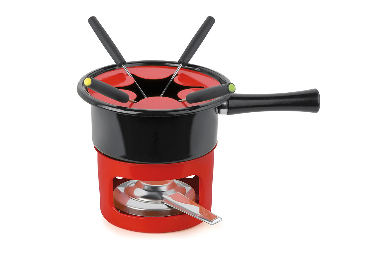 SERVIÇO FONDUE VIENA 8 PÇS - VERMELHO