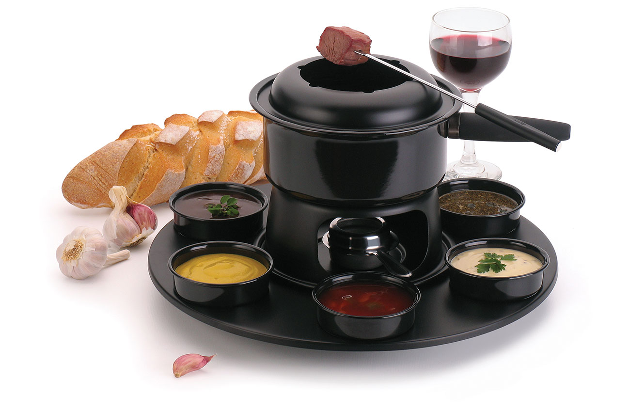 FONDUE CARROUSSEL LUGANO - PANELA PRETA 17 PÇS