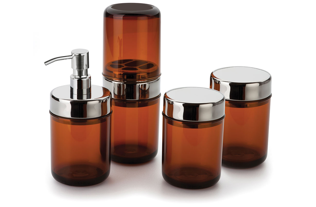 ACESSÓRIOS PARA LAVABO ACQUASET 4 PÇS - AMBAR ACESSÓRIOS PARA LAVABO ACQUASET 4 PÇS - AMBAR