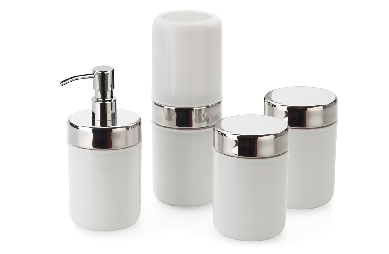 ACESSÓRIOS PARA LAVABO ACQUASET 4 PÇS - BRANCO ACESSÓRIOS PARA LAVABO ACQUASET 4 PÇS - BRANCO