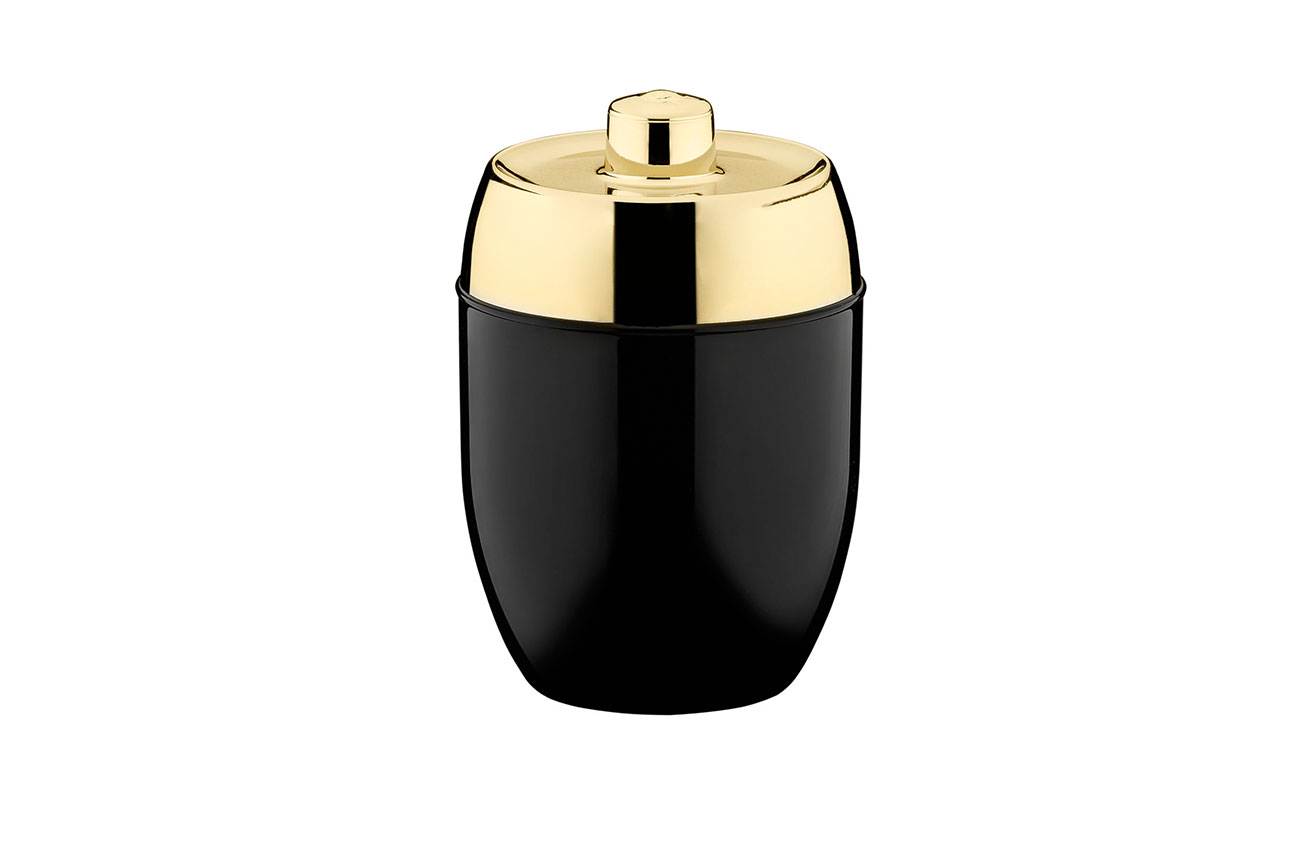 PORTA HASTES/ALGODAO ACQUASET PRETO DOURADO - 300ml PORTA HASTES/ALGODAO ACQUASET PRETO DOURADO - 300ml