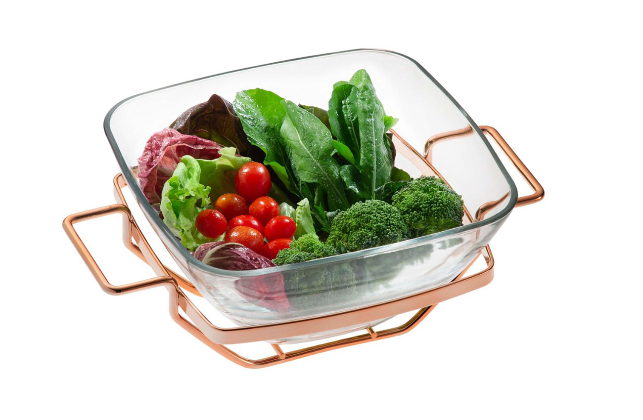 SALADEIRA QUADRADA ANDREA COBRE SALADEIRA QUADRADA ANDREA COBRE