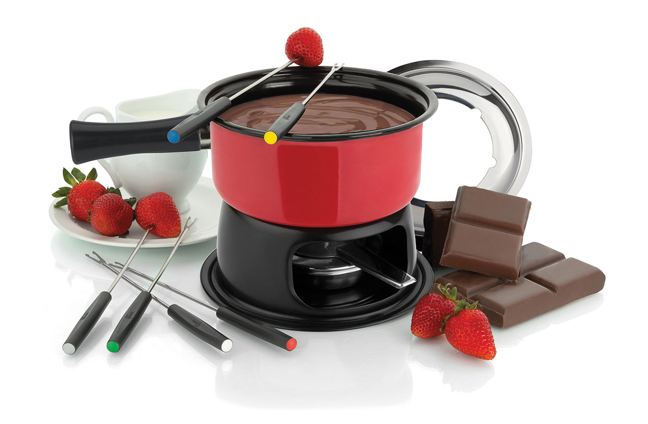 SERVIÇO FONDUE FIRENZE VERMELHO 12 PÇS